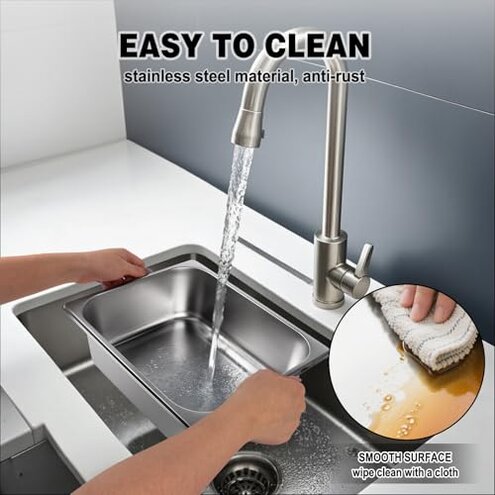 West Bay 4 Pack 1/2 Half Size Hotel Pan with Lids, 4'' Deep Steam Table Pan with Lid, 12.8''L x 10.4''W Stainless Steel Pans for Home, Party, Hotel, Buffet