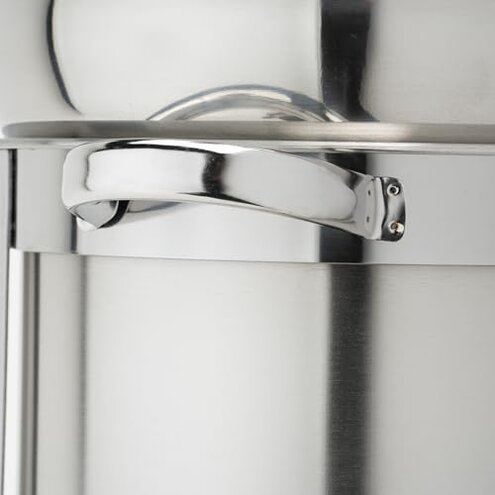 Winco 211 Stainless Steel Marmite Soup Chafer 11qt Round W/ Cover & Fram