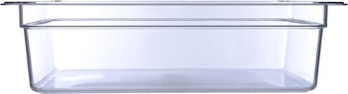 Carlisle FoodService Products Storplus Full-Size Plastic Food Pan for Catering, Buffets, and Restaurants, Polycarbonate 6 Inches Deep, Clear