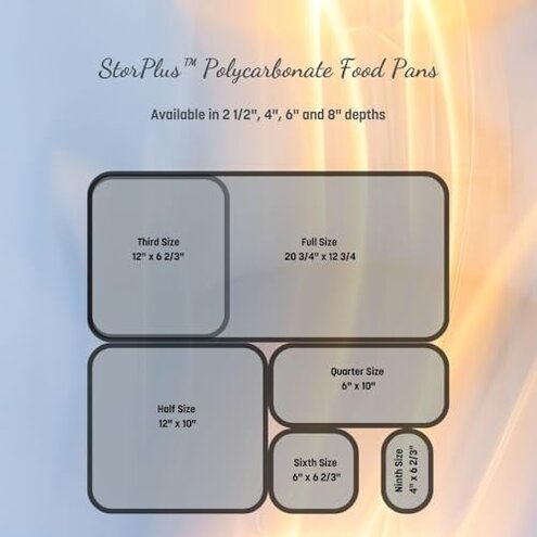 Carlisle FoodService Products Storplus Full-Size Plastic Food Pan for Catering, Buffets, and Restaurants, Polycarbonate 6 Inches Deep, Clear