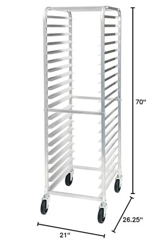 Winco Aluminum Sheet Pan/Bun Rack, 3" Spacing, 20 Tier