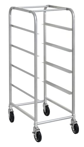 RILIDRI 5-Inch Caster for Wire Shelving Racks, Heavy Duty Scaffolding Wheel with Brake, Set of 4 Metro Shelving Replacement Wheels(.864" x 2-3/16")