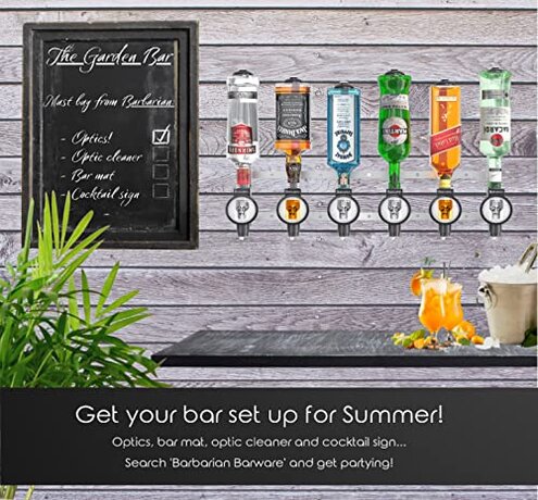 Barbarian Liquor Dispenser For Home Bar 3/4/6 Bottle Wall Mounted - Bar Butler Shot Measure Bracket Alcohol Wine Upside Down Drink Jigger Optics Man cave