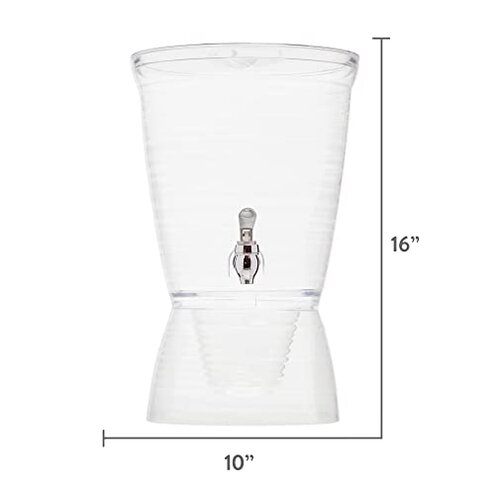 CreativeWare Bark Beverage Dispenser, 2.5 Gallon, Clear, (Pack of 1)