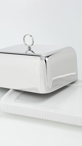Georg Jensen Women's Bernadotte Butter Dish, Silver, One Size