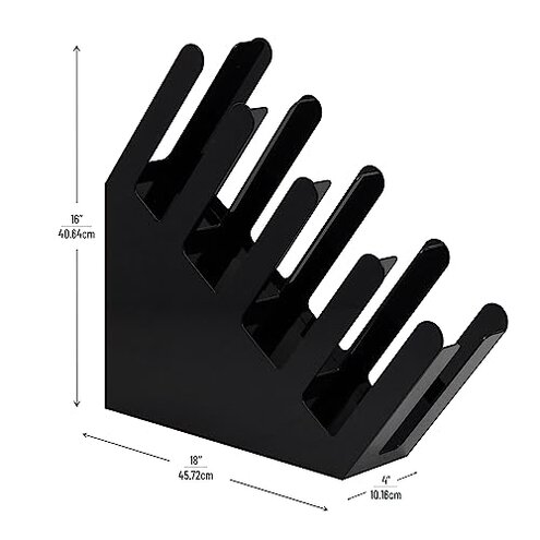 Mind Reader Cup and Lid Dispenser, Countertop Org, Coffee Bar, Beverage Cup, Kitchen, Breakroom, 4"L x 18"W x 16"H, Black