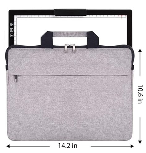 YINGWOND Rechargeable A4 LED Light Pad with Padded Case, Tracing Light Box w/Riser Stands and Paper Clip, 6 Levels of Brightness, Type-c Cable, Wireless Diamond Painting Light Board
