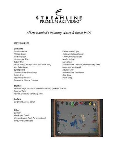 ALBERT HANDELL: PAINTING WATER & ROCKS IN OIL DVD For Artists. Learn new skills from a master, Art Improvement, Art Education, Become a better oil painter. Video Length: 5 Hours, 56 Minutes