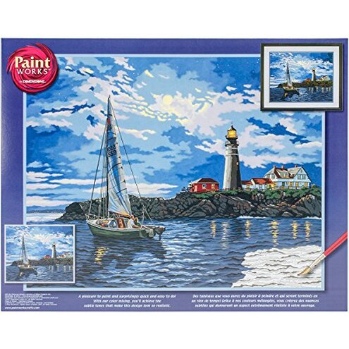 Dimensions Twilight Lighthouse Paint by Numbers for Adults, 20'' W x 16'' L