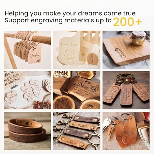 LONGER Laser Engraver Ray5 5000mW Engraver Machine with Air Assist Kit DIY CNC Laser Cutter Tool for Metal Glass Wood Working Area 15.7 "x15.7" with 4-in-1 Rotary Roller Kit