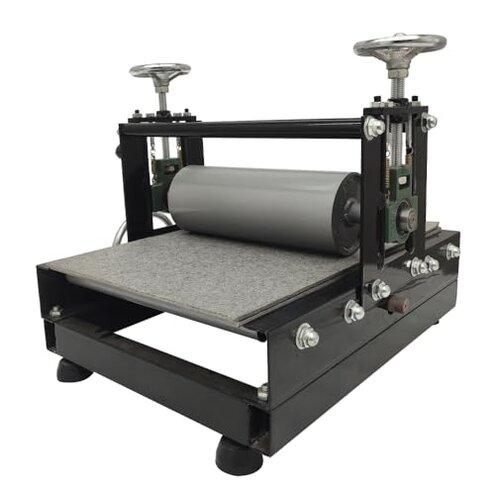 PreAsion Etching Press Machine Etching Printing Press Printmaking Letterpress Machine Printmaking Rubbing Machine Plaster Wood Paper Slab Roller Size: 28 * 10cm (11 * 3.9 ")