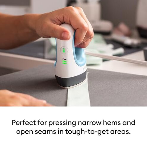 Cricut EasyPress Mini for Heat-Pressing Small Objects like Shoes, Stuffed Animals, Hats and More, Features 3 Heat Settings & Precision Tip, Ceramic-Coated Heat Plate, Compact & Lightweight, Zen Blue