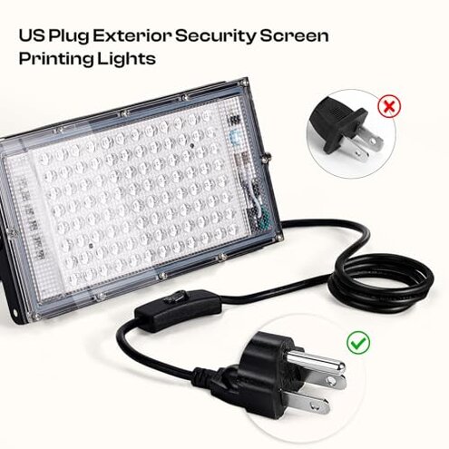 Caydo 50W LED Exposure Unit for Screen Printing, UV Screen Printing Light with Retractable and Adjustable Stand for Screen Printing and Cyanotypes