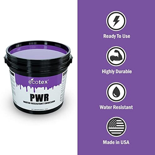 Ecotex&reg; PWR Screen Printing Emulsion (Quart - 32oz.) Pre - Sensitized Photo Emulsion for Silk Screens and Fabric - for Screen Printing Plastisol Ink and Water Based Ink, Screen Printing Supplies