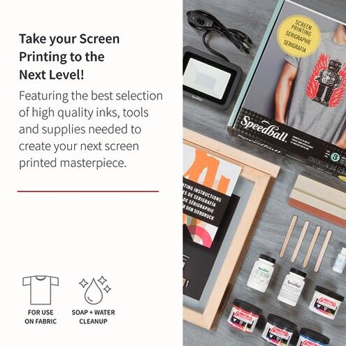 Speedball Advanced All-In-One Screen Printing Kit, Includes LED UV Exposure Lamp