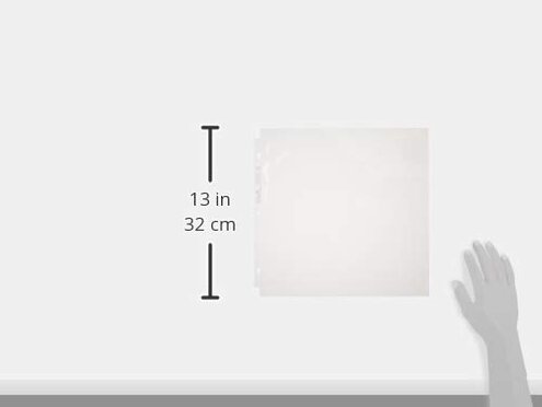 We R Memory Keepers 12x12 Page Protector Sleeve Set Includes 100 Pages, Non-Glare, Compatible with Most 3 Ring Albums, Perfect for Scrapbooking & More