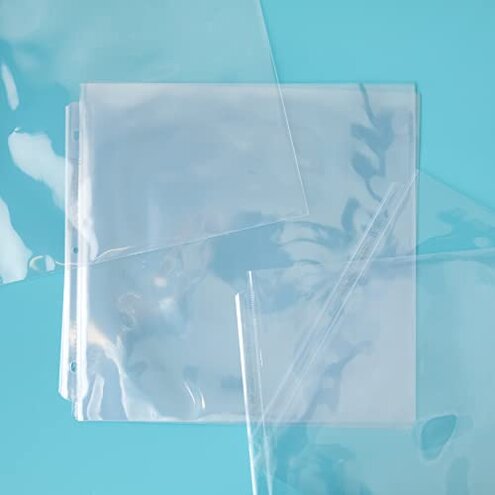 We R Memory Keepers 12x12 Page Protector Sleeve Set Includes 100 Pages, Non-Glare, Compatible with Most 3 Ring Albums, Perfect for Scrapbooking & More