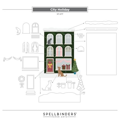 Spellbinders S7-277 City Holiday Etched Dies from The City Holiday Collection by Yana Smakula