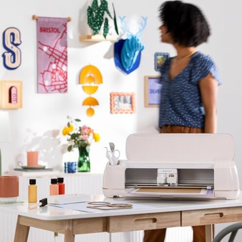 Cricut Maker 4 with Easy Press 3 Machine and Iron-On Combo Bundle - Craft Cutting Machine and Heat Press Combo Set, Cricut Machine Kit for Beginners and Gifts, DIY Apparel and Tote Bags, HTV Materials