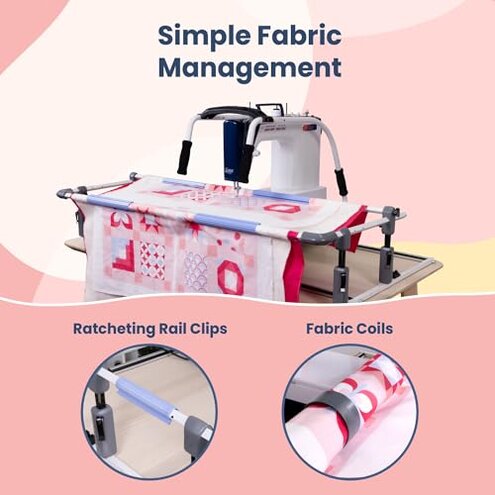 Cutie Breeze Table Top Hoop Quilting Frame | Beginner Frame for Domestic Machines | Portable Quilting Table, Hoop Frame, and Quilting Supplies