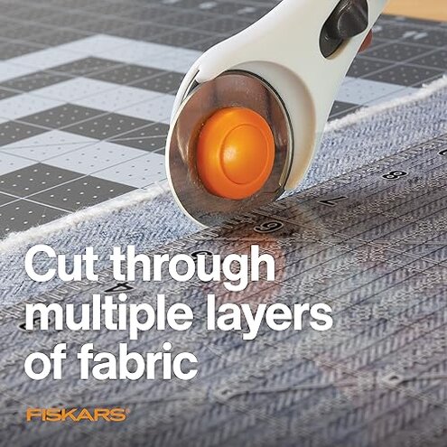 Fiskars 45mm Rotary Blades (5 Pack) - Rotary Cutter Blade Replacement - Crafts, Sewing, and Quilting Projects - Grey