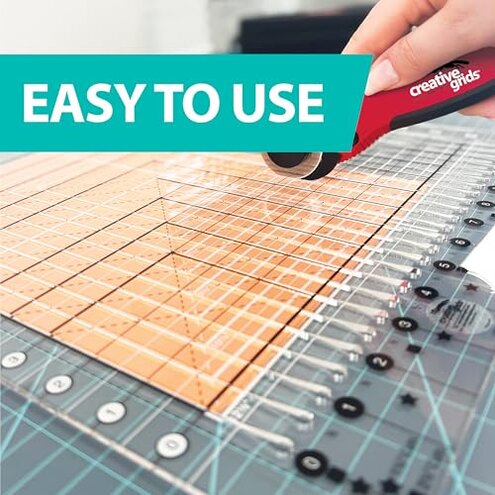 Creative Grids Stripology XL Slotted Quilting Ruler - CGRGE1XL &ndash; Made in USA, 17-3/4in x 22in, Non-Slip Grip Extra Large Acrylic Fabric Strip Cutting, Sewing, Crafting, Patchwork Ruler & Template