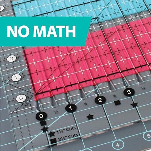 Creative Grids Stripology XL Slotted Quilting Ruler - CGRGE1XL &ndash; Made in USA, 17-3/4in x 22in, Non-Slip Grip Extra Large Acrylic Fabric Strip Cutting, Sewing, Crafting, Patchwork Ruler & Template