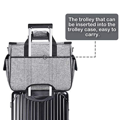 CAB55 Sewing Machine Case, Sewing Machine Carrying Bag with Removable Padding Pad, Tote Bag for Sewing Machine and Extra Sewing Accessories, Gray(17"x13"x14")