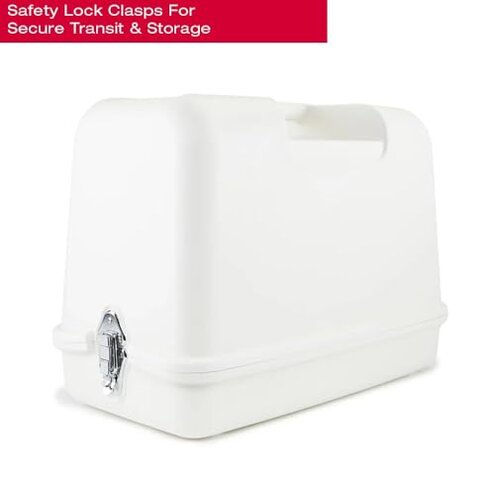 SINGER Universal Hard Carrying Case for Sewing Machine, Compatible with Most Standard Free-Arm Portable Sewing Machines, Non-Slip Inner Tray, Durable, Convenience & Sturdy protection for Easy Storage