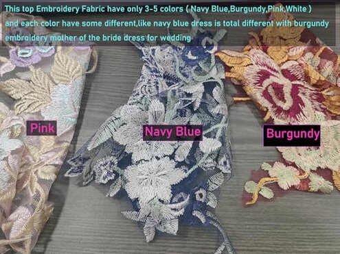 GARDOM Evenings Mother of The Bride Dresses Embroidery Chiffon Midi Mother of The Bride for Wedding Tea Length Mother of The Groom Lace Appliques Half Sleeves Formal Dress in Royal Blue US10