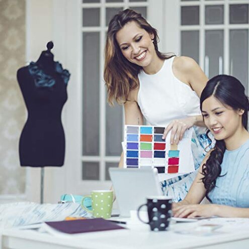 FDW Manikin 60&rdquo;-67&rdquo;Height Adjustable Female Dress Model Display Torso Body Tripod Stand Clothing Forms (Black)