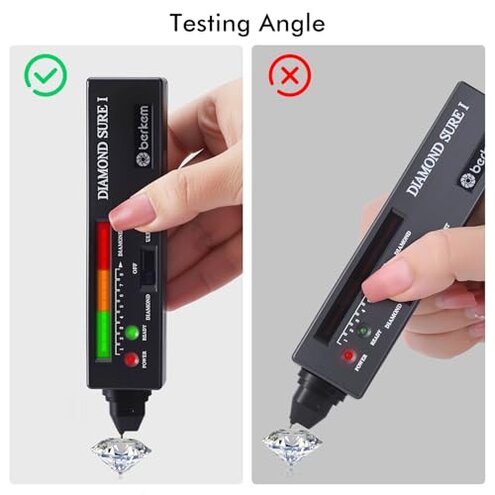 Valkynos Professional Diamond Tester Pen with 365nm UV Light & Thermal Sensor &ndash; Fast 0.5s Detection, Portable Gem Checker for Novice & Experts &ndash; Battery Included
