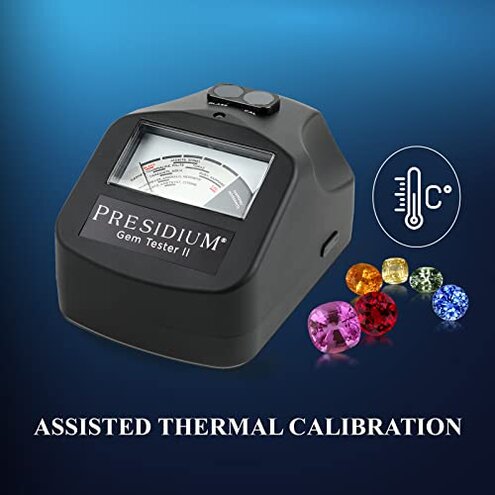 Presidium Instruments Gem Tester II (PGT II) with Assisted Thermal Calibration (ATC) for Identifying Diamonds/Moissanites and Common Colored Gemstones