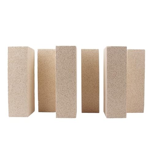 6 Pieces Insulating Fire Brick for Ovens, Kilns, Blacksmith, Fireplaces, Forges 9" x 4.5" x 2.5" 2300F Rated Insulating Fire Bricks