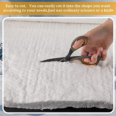 Amylove 2 Pcs Ceramic Fiber Insulation Blanket 60 x 24 x 1 Inch High Density Heat 2600f High Temperature Insulation for Stoves, Kilns, Forges, Fire Bricks, Boilers, Pizza Ovens