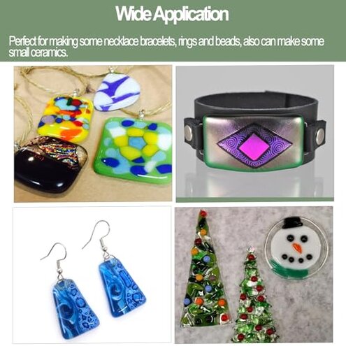 Large Microwave Kiln for Glass Fusing Clay Pottery with 10 Sheets Kiln Papers Glass Fusing DIY Crafts Supplies Jewelry Making Fuse Works Beginners