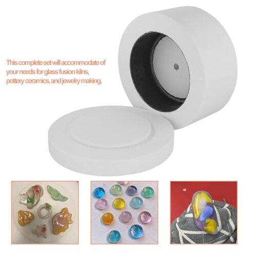 Professional Large Microwave Kiln for Glass Fusing with 50 Sheets Kiln Papers Glass Fusing DIY Crafts Supplies Jewelry Making