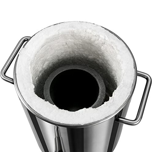 VEVOR 6KG Propane Melting Furnace Kit, Large Capacity Foundry Home Kilns, Blacksmithing Forge with Crucible & Tongs Kiln, Stainless Steel, for Metal Scrap Recycle, Gold Copper Silver Casting