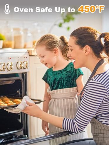 SMARTAKE 500 Pcs Parchment Paper Baking Sheets, 12x16 Inches Non-Stick Precut Baking Parchment, for Baking Grilling Air Fryer Steaming Bread Cup Cake Cookie and More (Unbleached)