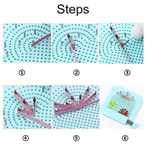 YURROAD Paper Quilling Kit 3mm/5mm/10mm 1740pcs Quilling Paper Strips Quilling Tool Set with Storage Box with Quilling Electric Slotted Pen Needle Curler Crimper Comb Board Template Border Buddy Tower