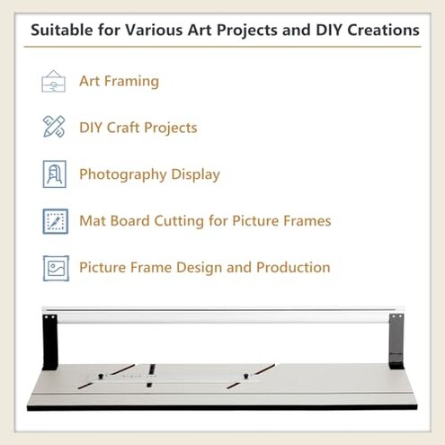 Fancat 32in Mat Cutter for Framing, Board Mounted Cutter with Bevel Cutting Head, Mat Knife & Parallel Mat Guide, Ideal for DIY & Home Use