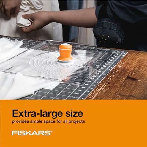 Fiskars Self Healing Cutting Mat for Quilting, Arts and Crafts, 24" x 36" Grid, Sewing Mat, Craft Cutting Board, Sewing Supplies and Quilting Tools