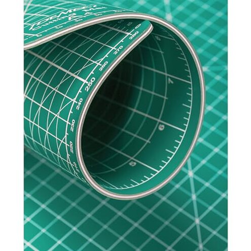 Density-upgraded 24" x 36" Large Self Healing Sewing Mat, Idemeet Rotary Cutting Mat 5-Ply Cut Board for Crafts Hobby Project, Scale Size 24" x 36", A1, Green