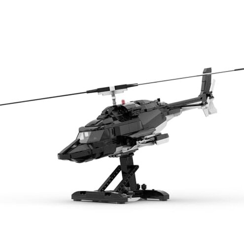 XMBRICDIYY Air-Wolf Helicopter Building Blocks Set, MOC Helicopter Construction Kits, Creative Present and Home Decoration for Teens Adults, Paper Manual, MOC-149250, 1039PCS+