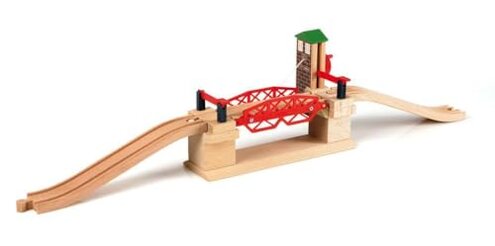 BRIO World Lifting Bridge - Moveable Wooden Train Accessory - FSC-Certified - Compatible with All BRIO Railway Sets - Includes 1 Lift & 2 Tracks - Creative Fun & Development - Kids Ages 3 & Up