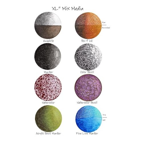 Canson XL Series Mixed Media Pad, Side Wire, 14x17 inches, 60 Sheets &ndash; Heavyweight Art Paper for Watercolor, Gouache, Marker, Painting, Drawing, Sketching