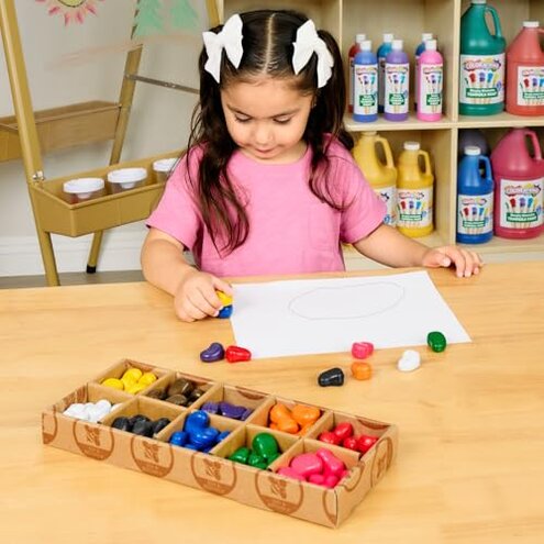 Colorations Classroom Value Pack Soy & Beeswax Bean Shaped Crayons - Set of 100