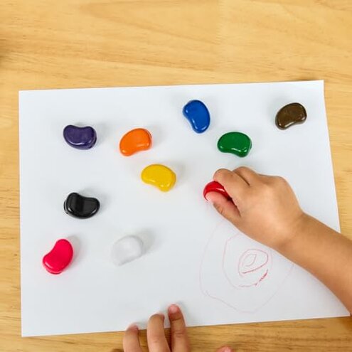 Colorations Classroom Value Pack Soy & Beeswax Bean Shaped Crayons - Set of 100