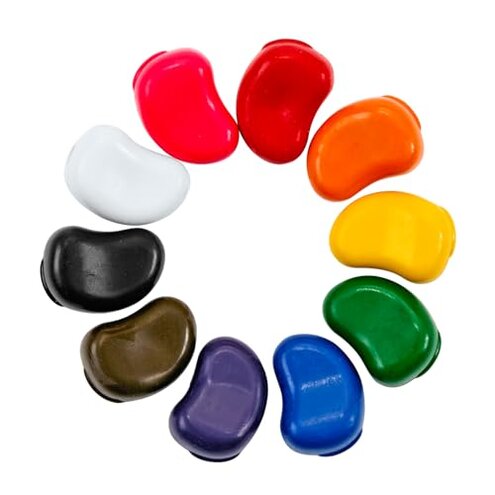 Colorations Classroom Value Pack Soy & Beeswax Bean Shaped Crayons - Set of 100