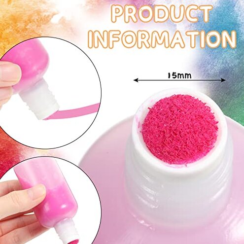 MAQUITA 24 Pieces Empty 2 Ounce Paint Daubers bottles Marker Bottle Handy Sponge Tip Paint Dabbers Bottles Refillable Squeeze Bingo Daubers for Graffiti Art Wooden Boards Cloth Crafts